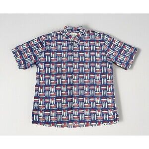 REYN SPOONER Longboard Surfboard Print Short Sleeve Shirt Size XXL